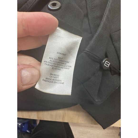 Elie Tahari Stretch Twill Snap Side Pants Black Sz M NWTs - Picture 6 of 7